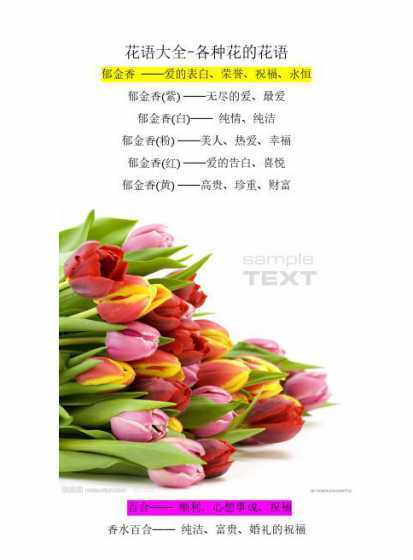 世界全部花草的代表花语 求所有花草的花语和草语,以及它们所表示的含义